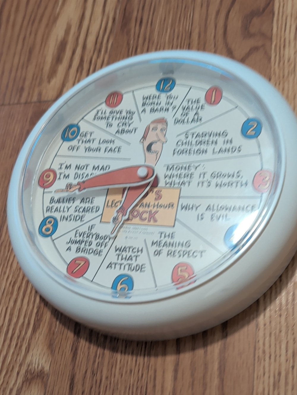 Novelty Wall Clock - White Frame